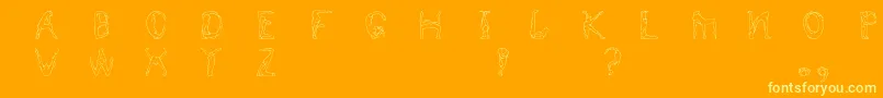 Humancap Font – Yellow Fonts on Orange Background