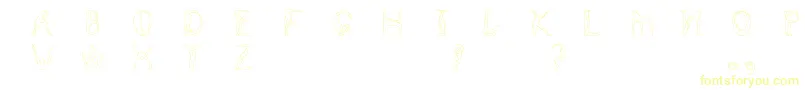 Humancap Font – Yellow Fonts on White Background