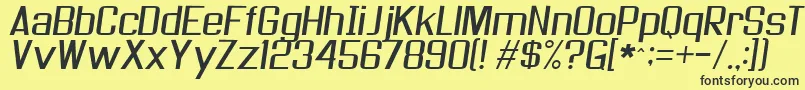 Asseenontvskew Font – Black Fonts on Yellow Background