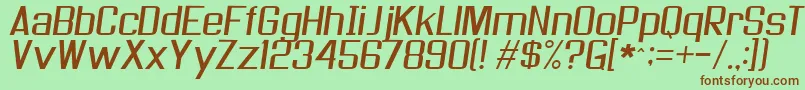 Asseenontvskew Font – Brown Fonts on Green Background