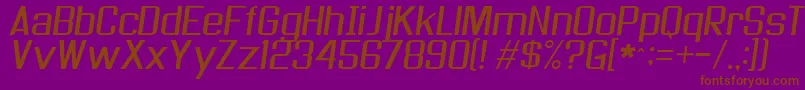 Asseenontvskew Font – Brown Fonts on Purple Background