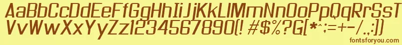 Asseenontvskew Font – Brown Fonts on Yellow Background