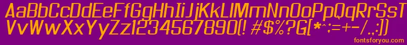 Asseenontvskew Font – Orange Fonts on Purple Background