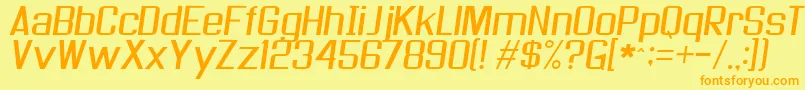 Asseenontvskew Font – Orange Fonts on Yellow Background