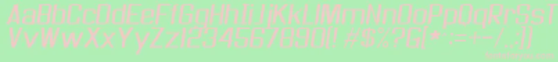 Asseenontvskew Font – Pink Fonts on Green Background