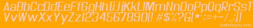 Asseenontvskew Font – Pink Fonts on Orange Background