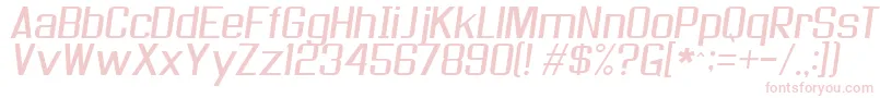 Asseenontvskew-Schriftart – Rosa Schriften auf weißem Hintergrund