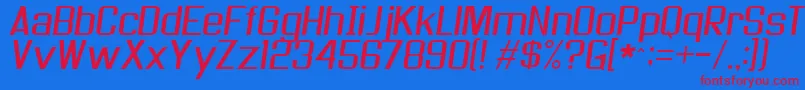 Asseenontvskew Font – Red Fonts on Blue Background