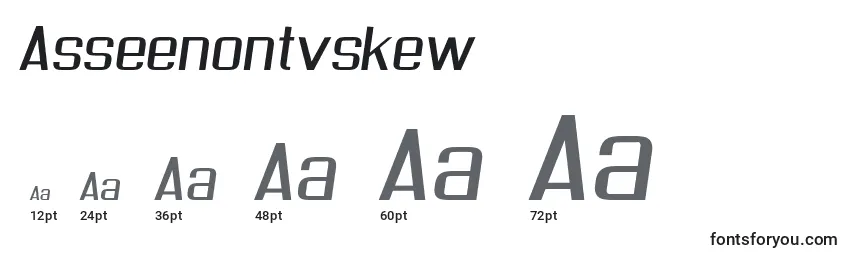 Размеры шрифта Asseenontvskew