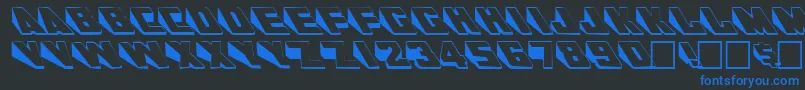 WedgieRegular Font – Blue Fonts on Black Background