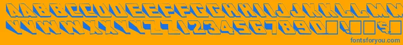 WedgieRegular Font – Blue Fonts on Orange Background