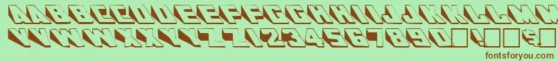 WedgieRegular Font – Brown Fonts on Green Background