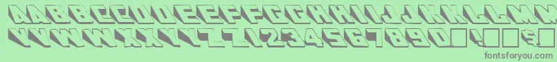 WedgieRegular Font – Gray Fonts on Green Background