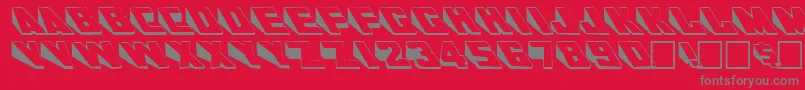 WedgieRegular Font – Gray Fonts on Red Background