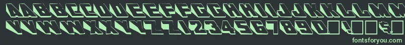 WedgieRegular-fontti – vihreät fontit mustalla taustalla