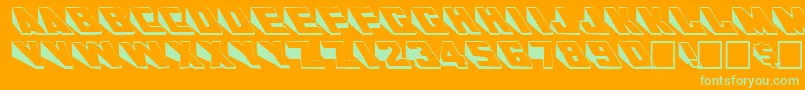 WedgieRegular Font – Green Fonts on Orange Background