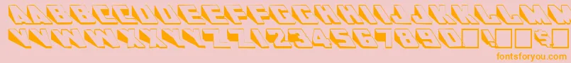 WedgieRegular-Schriftart – Orangefarbene Schriften auf rosa Hintergrund