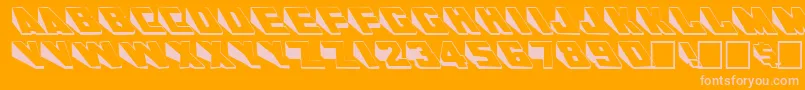 Шрифт WedgieRegular – розовые шрифты на оранжевом фоне