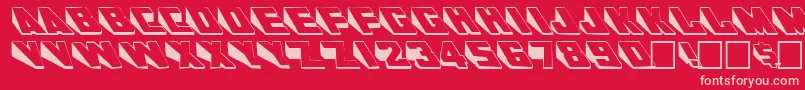 WedgieRegular Font – Pink Fonts on Red Background