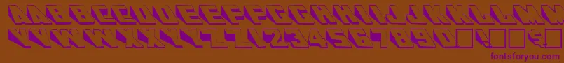WedgieRegular Font – Purple Fonts on Brown Background