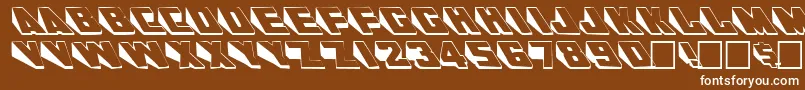 Шрифт WedgieRegular – белые шрифты на коричневом фоне