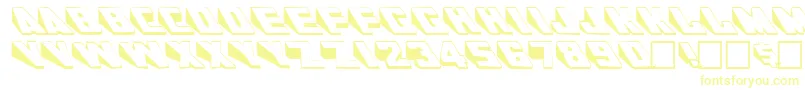 Więcej informacji o czcionce WedgieRegular Czcionka WedgieRegular – żółte czcionki na białym tle