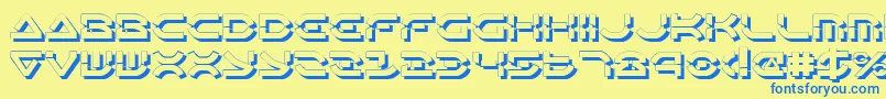 fuente OberonDeuxShadow – Fuentes Azules Sobre Fondo Amarillo