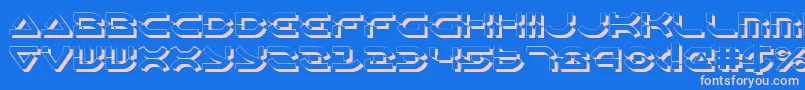 OberonDeuxShadow Font – Pink Fonts on Blue Background