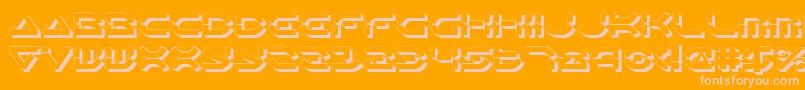 OberonDeuxShadow-Schriftart – Rosa Schriften auf orangefarbenem Hintergrund