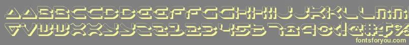 OberonDeuxShadow Font – Yellow Fonts on Gray Background