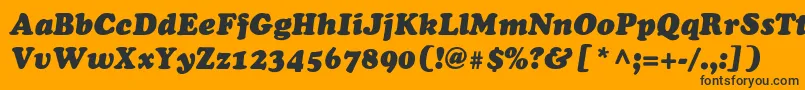 ChaceyblackThinItalic Font – Black Fonts on Orange Background