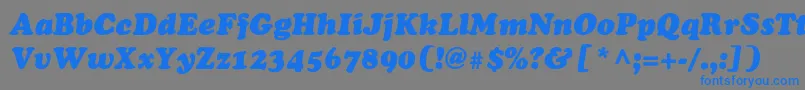 Шрифт ChaceyblackThinItalic – синие шрифты на сером фоне