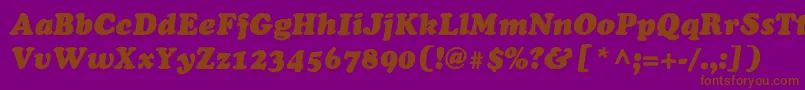 Шрифт ChaceyblackThinItalic – коричневые шрифты на фиолетовом фоне