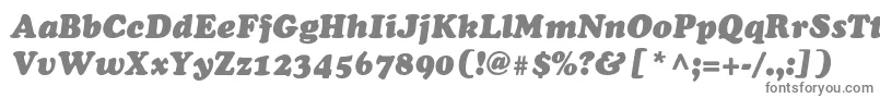 Czcionka ChaceyblackThinItalic – szare czcionki na białym tle