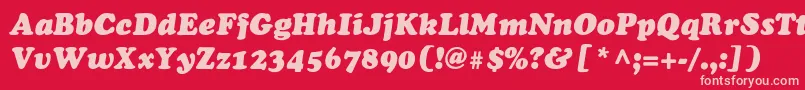 ChaceyblackThinItalic Font – Pink Fonts on Red Background