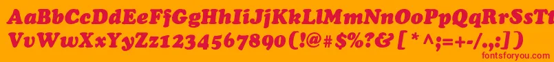 ChaceyblackThinItalic Font – Red Fonts on Orange Background