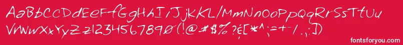 AbigailshandRegular Font – White Fonts on Red Background