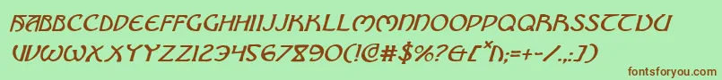 Brinathyni Font – Brown Fonts on Green Background