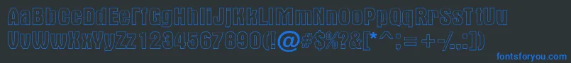 Altern1 Font – Blue Fonts on Black Background