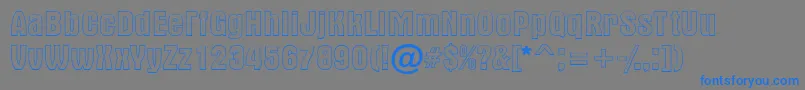フォントAltern1 – 灰色の背景に青い文字