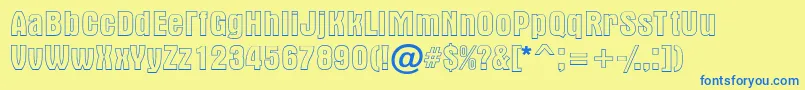 Altern1 Font – Blue Fonts on Yellow Background