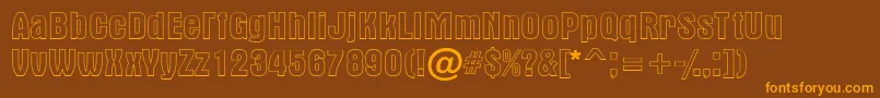 Altern1 Font – Orange Fonts on Brown Background