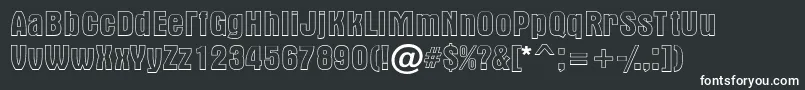 Altern1 Font – White Fonts on Black Background