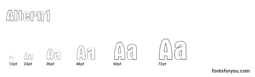 Размеры шрифта Altern1