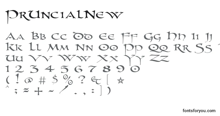 Шрифт PrUncialNew – алфавит, цифры, специальные символы