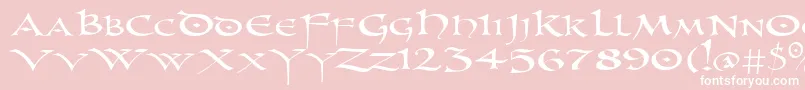 PrUncialNew Font – White Fonts on Pink Background
