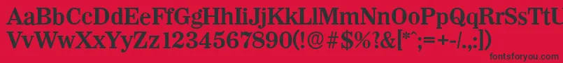 WichitaserialBold Font – Black Fonts on Red Background