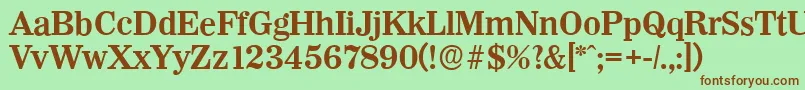 WichitaserialBold Font – Brown Fonts on Green Background