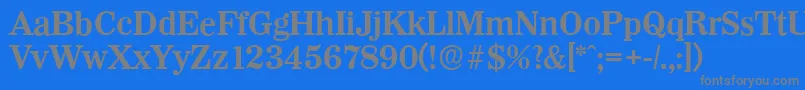 WichitaserialBold Font – Gray Fonts on Blue Background