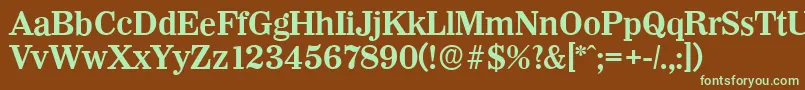 Шрифт WichitaserialBold – зелёные шрифты на коричневом фоне